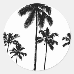 Sticker Rond Palmiers