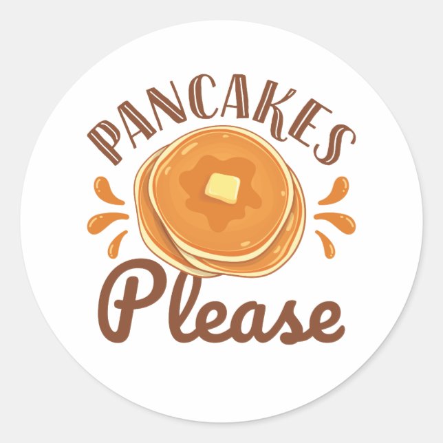 Sticker Rond Pancakes S'Il Vous Plaît (Devant)
