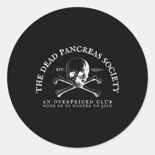 Sticker Rond Pancréas mortes Société Type Un Diabète T1d Acteur