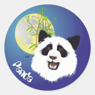 Sticker Rond Panda