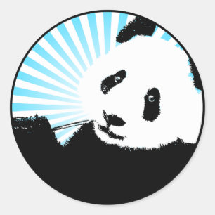 Sticker Rond panda.