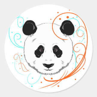 Sticker Rond Panda
