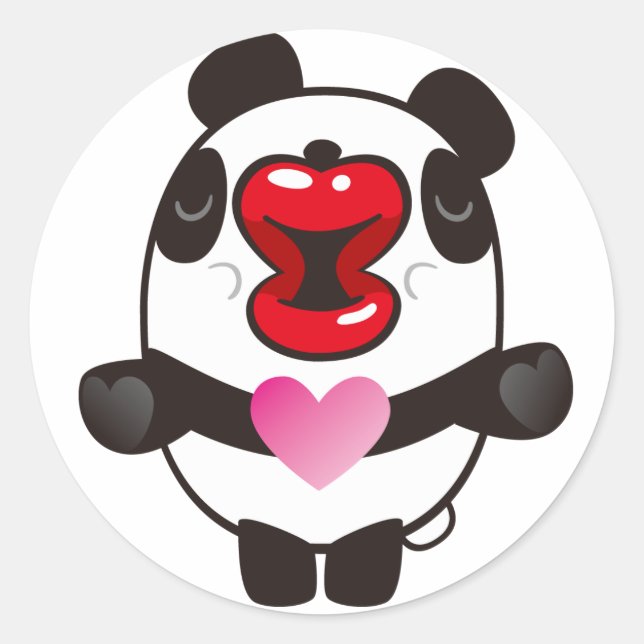Sticker Rond panda (Devant)