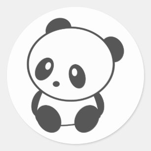 Sticker Rond Panda