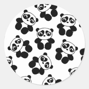 Sticker Rond Panda
