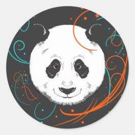 Sticker Rond Panda