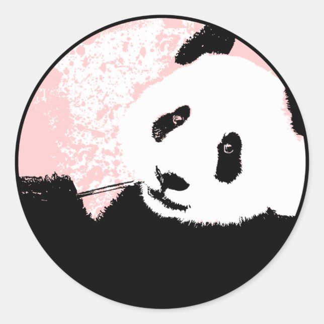 Sticker Rond panda. (Devant)