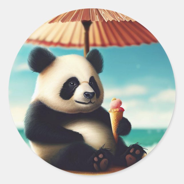 Sticker Rond Panda Bears (Devant)