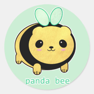 Sticker Rond Panda Bee
