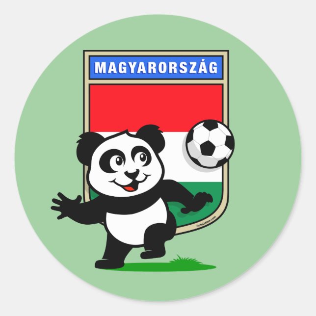 Sticker Rond Panda de football hongrois (Devant)