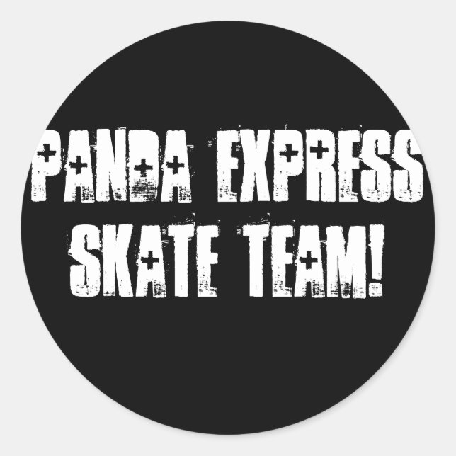 STICKER ROND PANDA EXPRESS SKATE TEAM ! (Devant)