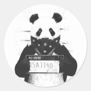 Sticker Rond Panda incorrecte
