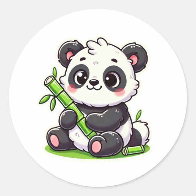 Sticker Rond Panda | Ivaniby (Devant)