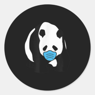 Sticker Rond Panda lover   Panda Bear Face Mask