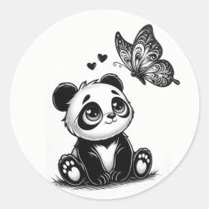 Sticker Rond Panda Paradise