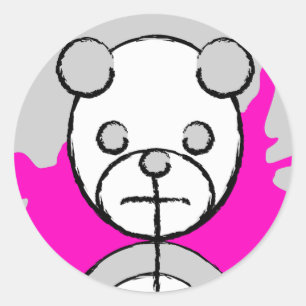 Sticker Rond panda splatz.