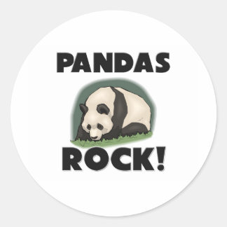 Sticker Rond Pandas Rock