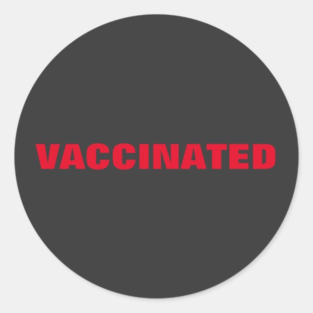 Sticker Rond Pandémie de coronavirus vacciné (Devant)