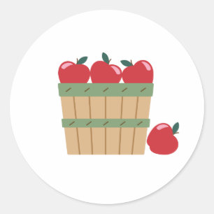 Sticker Rond Panier Apple