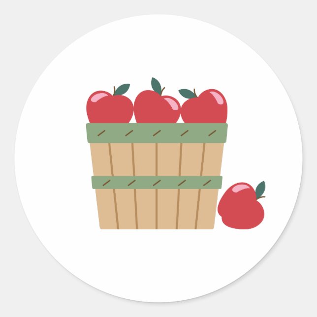 Sticker Rond Panier Apple (Devant)