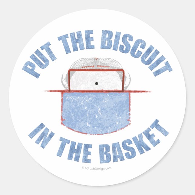 Sticker Rond Panier de biscuits (Hockey) (Devant)