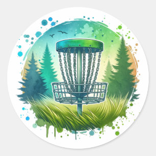 Sticker Rond Panier de golf sur disque