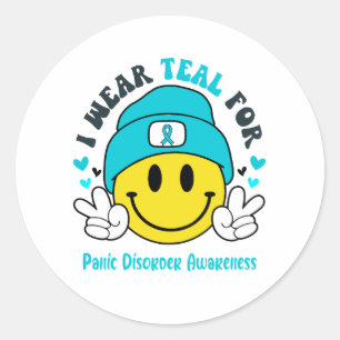 Sticker Rond Panique Désordre Sensibilisation Ruban Cadeaux de