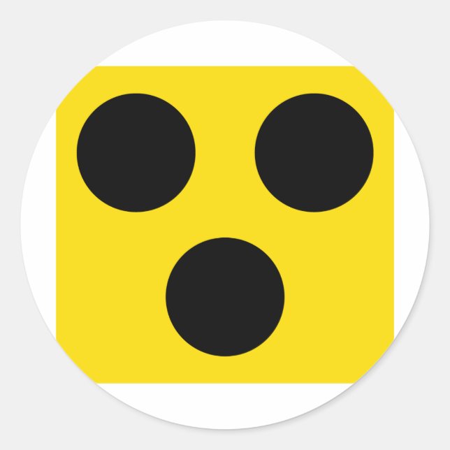 Sticker Rond panneau aveugle (Devant)