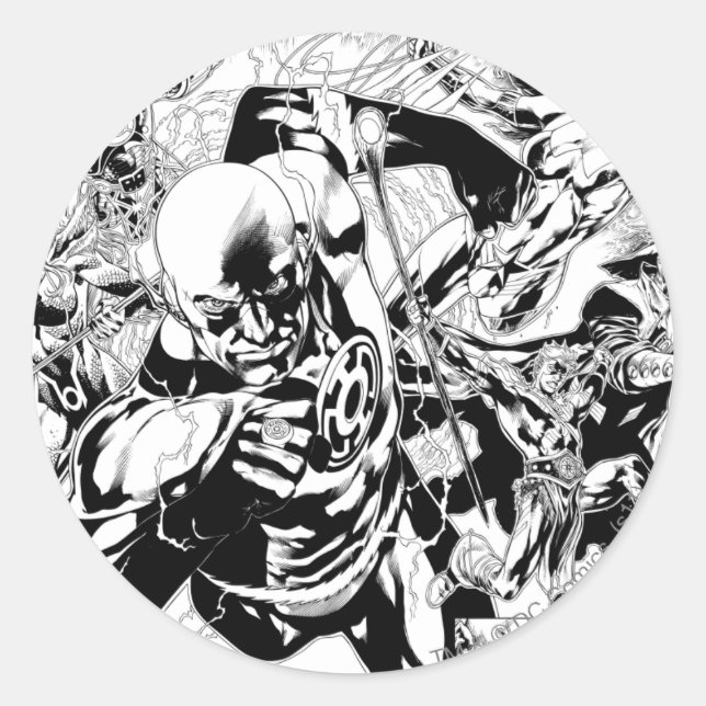 Sticker Rond Panneau comique nocturne le plus noir (Devant)