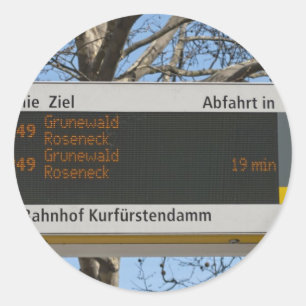 Sticker Rond Panneau d'arrêt de bus à Berlin