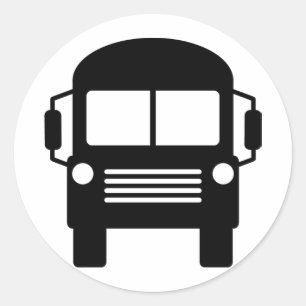 Sticker Rond panneau d'autobus scolaire