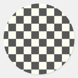 Sticker Rond Panneau de contrôle noir et blanc désactivé