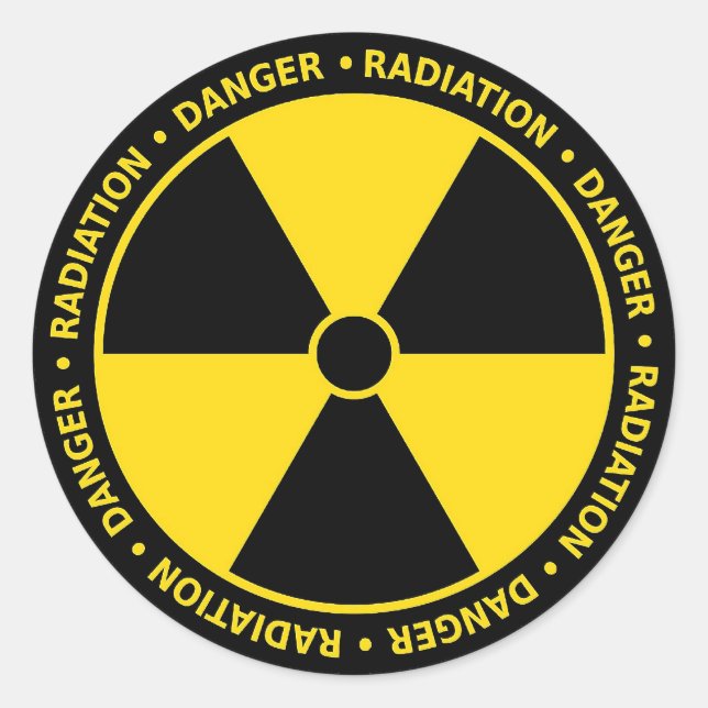 Sticker Rond Panneau de danger (Devant)