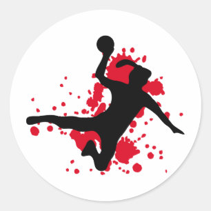 Sticker Rond Panneau de handball Frauenhandball