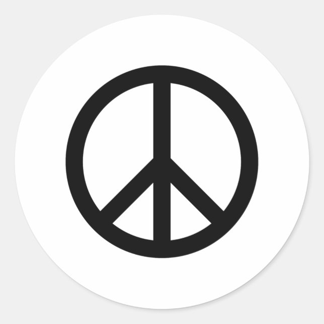 Sticker Rond Panneau de paix (Devant)