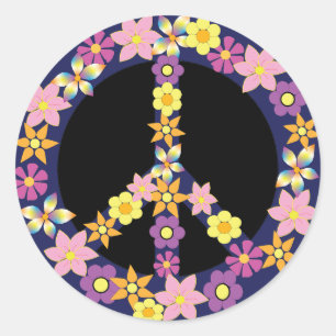 Sticker Rond Panneau de paix