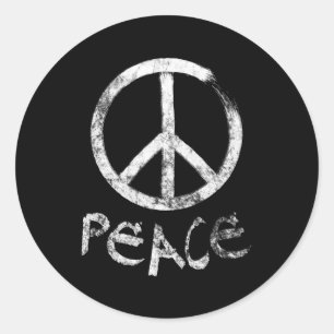Sticker Rond Panneau de paix