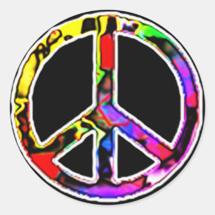 Sticker Rond Panneau de paix