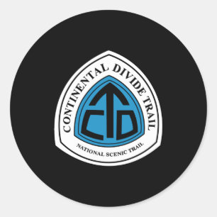 Sticker Rond Panneau du sentier de la division continentale Éta