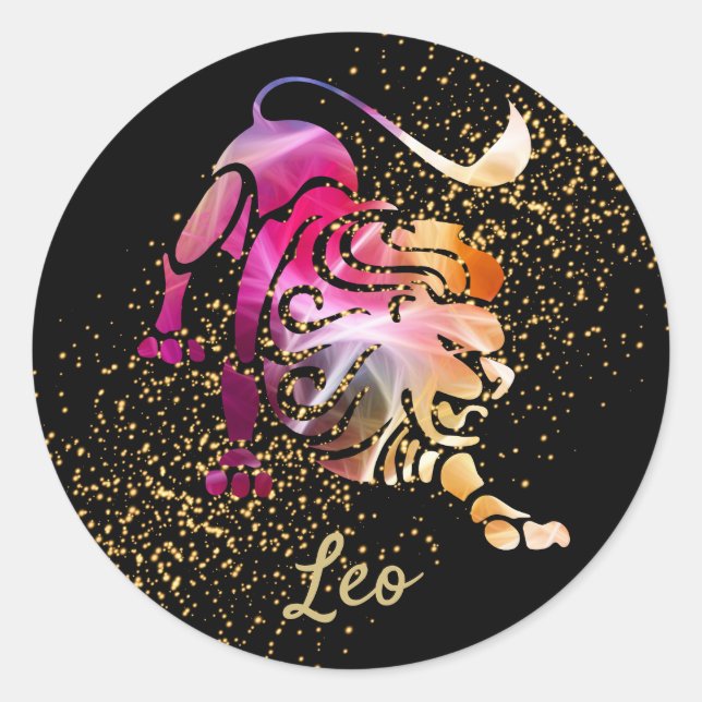 Sticker Rond Panneau Léo - Zodiac (Devant)
