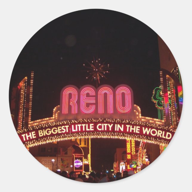 Sticker Rond Panneau Reno (Devant)