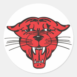 Sticker Rond PANNEAU, rouge 01