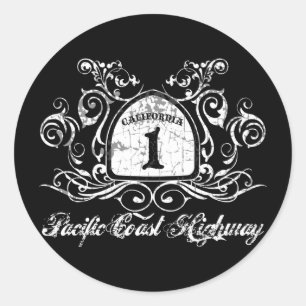 Sticker Rond Panneau routier PCH