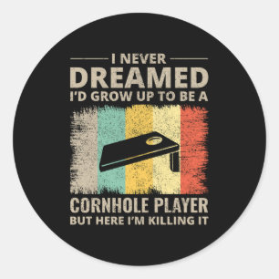 Sticker Rond Panneaux de jeu Cornhole Sacs amusant