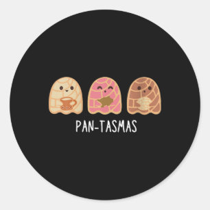 Sticker Rond Pantasmas Ghost Funny Éffrayant Conchas Mexicain G