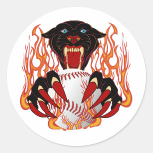 Sticker Rond Panther-Baseball-1Blanc-T-2
