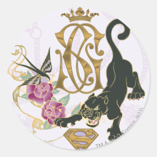 Sticker Rond Panthère noire Supergirl