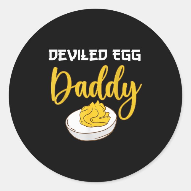 Sticker Rond Papa aux oeufs décapités (Devant)