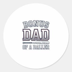 Sticker Rond Papa bonus d'un design de maillot de sport vintage