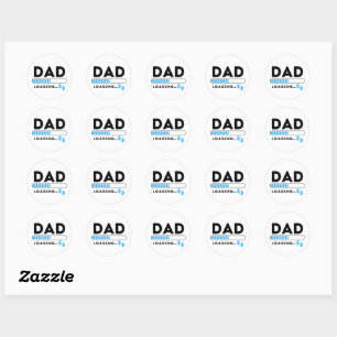 Sticker Rond Papa Charger bébé garçon Bleu Bientôt être papa
